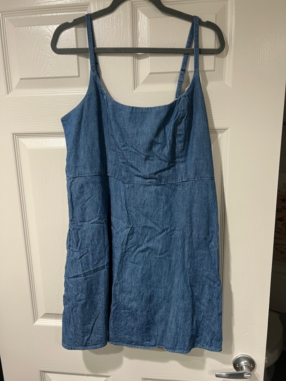 Old Navy Blue Strapless-Look Denim Slip Dress